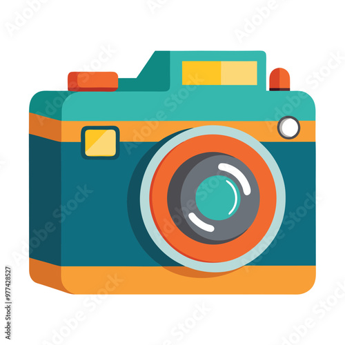 Camera vector illustration isolated on a white background