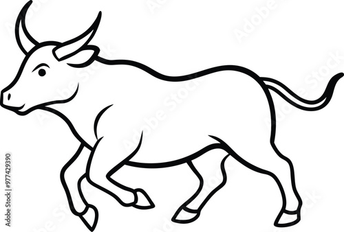 Wallpaper Mural Cow logo icon line art vector illustration featuring minimalist design and clean vector graphic for modern branding Torontodigital.ca