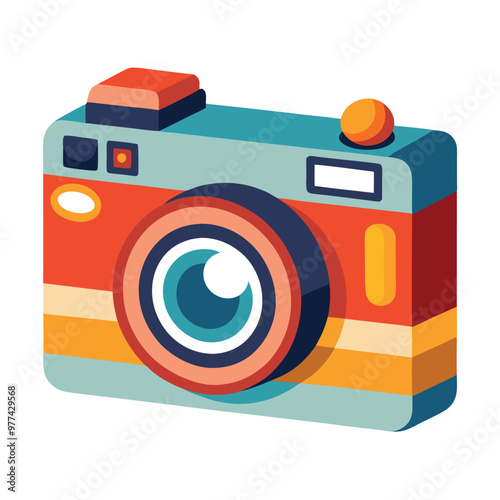 Camera vector illustration isolated on a white background