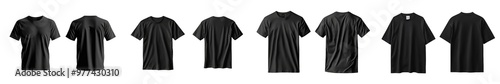 An oversize black t-shirt mockup, front and back