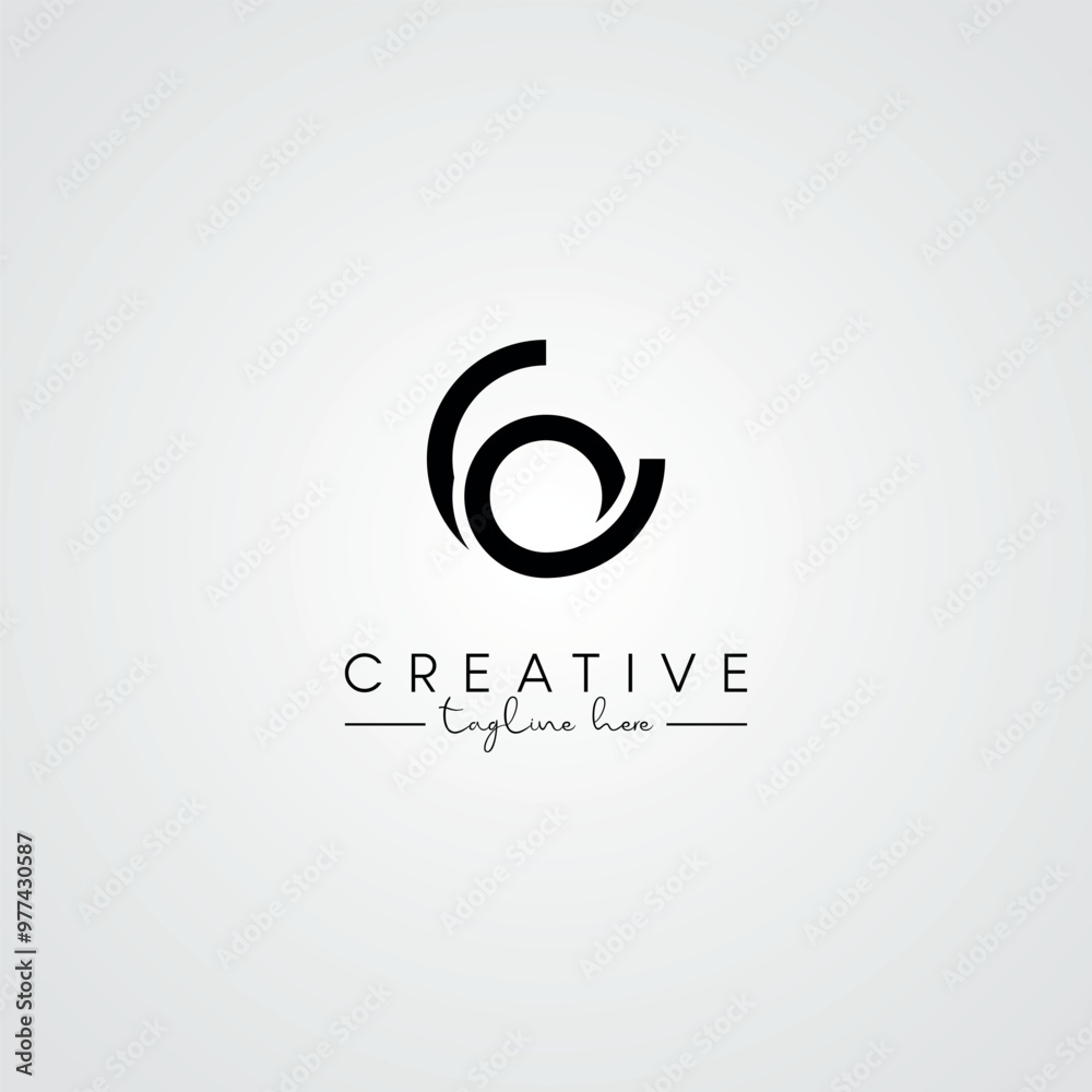 Fototapeta premium Modern Minimal Artistic Letter CO OC Logo Design. Initial Based Letter Logo Vector.