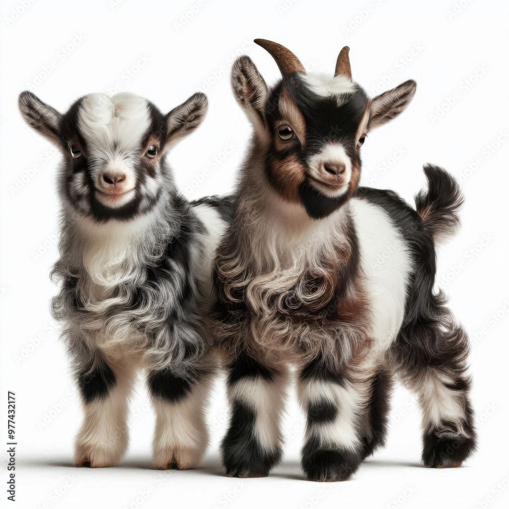 American Pygmy Goat isolated on a white background American Pygmy Goat isolated on a white background