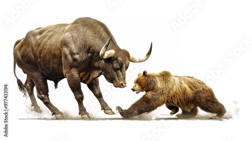 Wallpaper Mural Bull and Bear Confrontation Torontodigital.ca