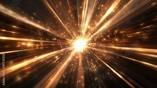 Pulsating beams of light forming radial patterns in an abstract starburst.