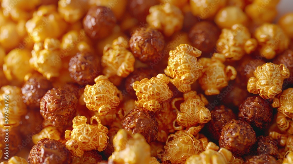 Delicious caramel and cheese popcorn blend perfect for snack time during movie nights Delicious caramel and cheese popcorn blend perfect for snack time during movie nights