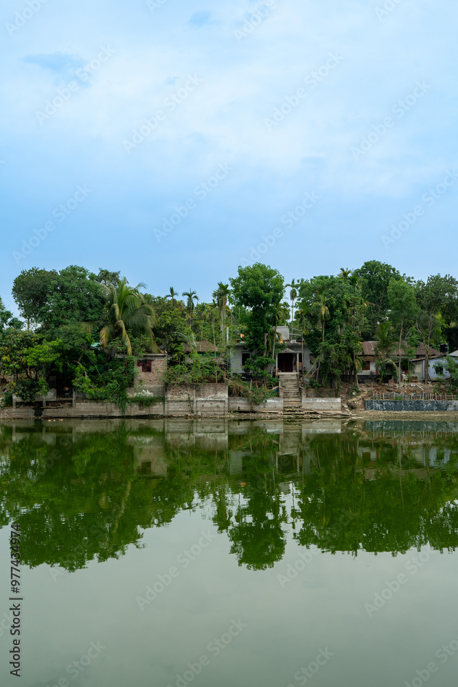 Shyam Sarobar lake, at Puthia Rajbari complex.