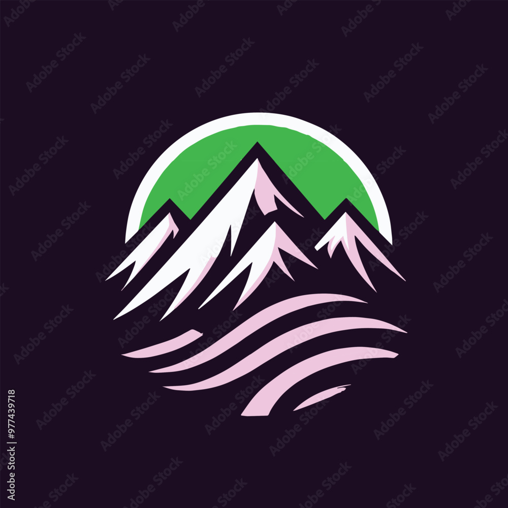 Mountain peak logo design vector illustration Mountain peak logo design vector illustration