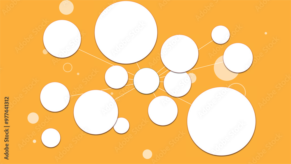 Abstract Background with White Connected Circles and Nodes: Modern Network, Data Visualization, and Technology Concept Design Abstract Background with White Connected Circles and Nodes: Modern Network, Data Visualization, and Technology Concept Design