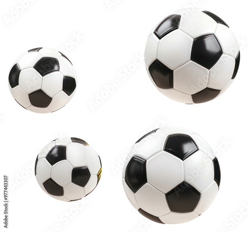 PNG Soccer balls soccer floating isolated.