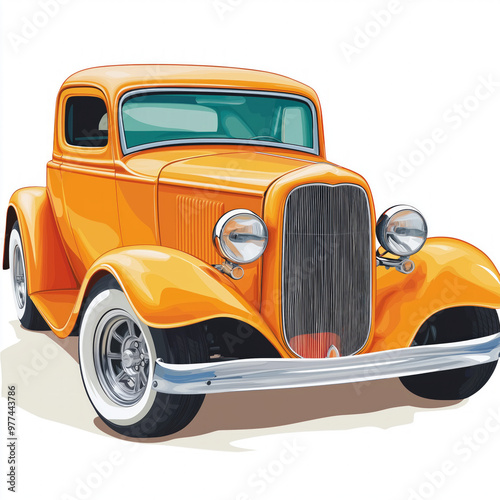 Hot Rod Car Isolated
