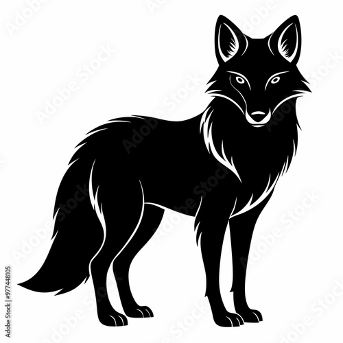 Fox Black vector silhouette