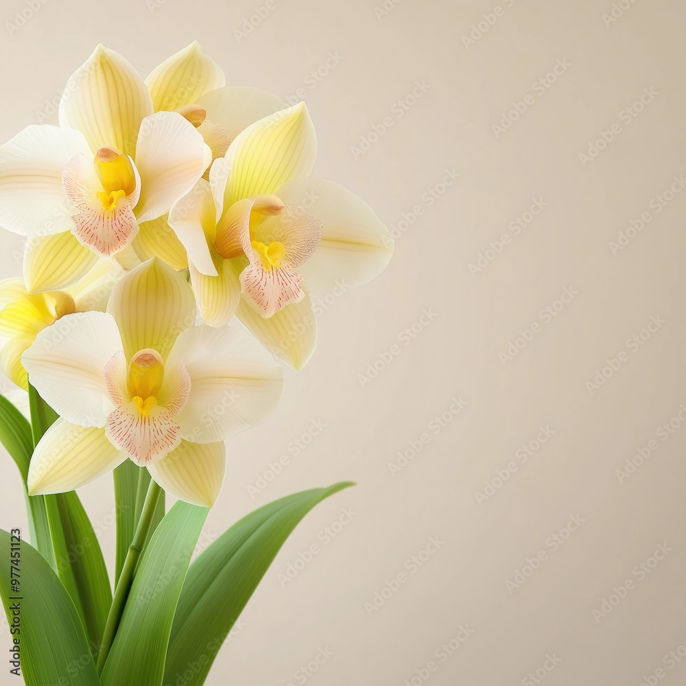 Naklejka premium Vanilla Orchid Isolated