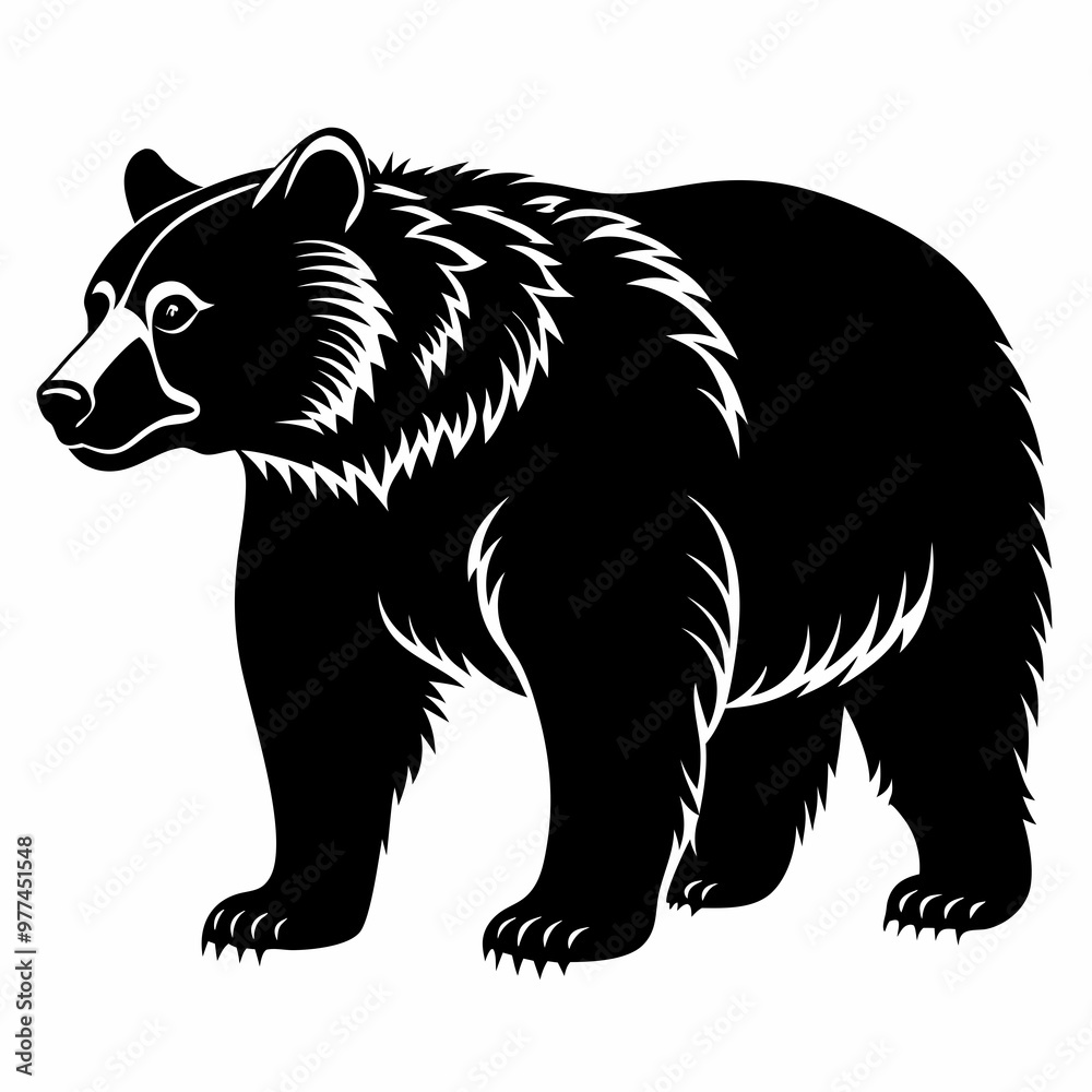 Bear Black vector silhouette Bear Black vector silhouette