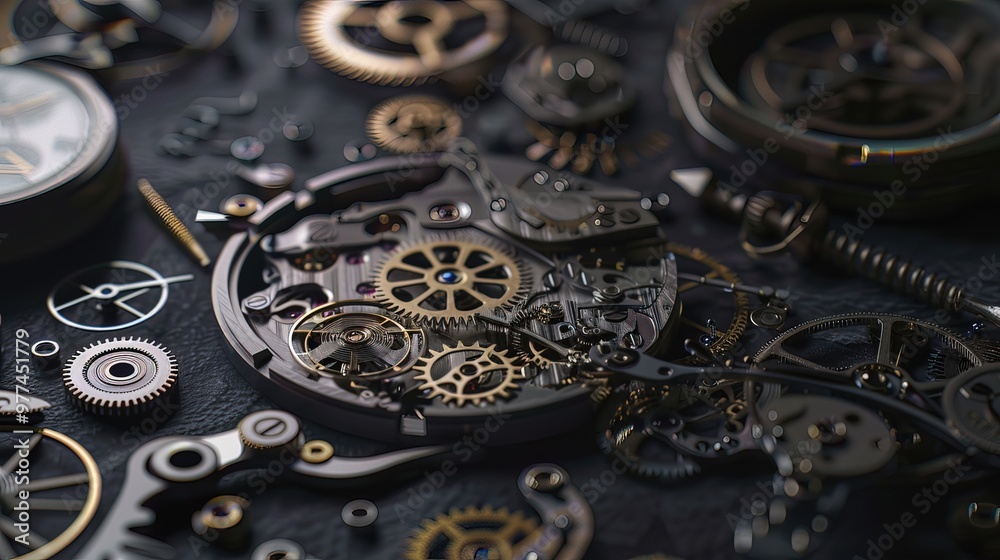 Intricate dismantled mechanical watch with detailed gears and springs on dark background, symbolizing precision and complexity in teardown analysis. Intricate dismantled mechanical watch with detailed gears and springs on dark background, symbolizing precision and complexity in teardown analysis.