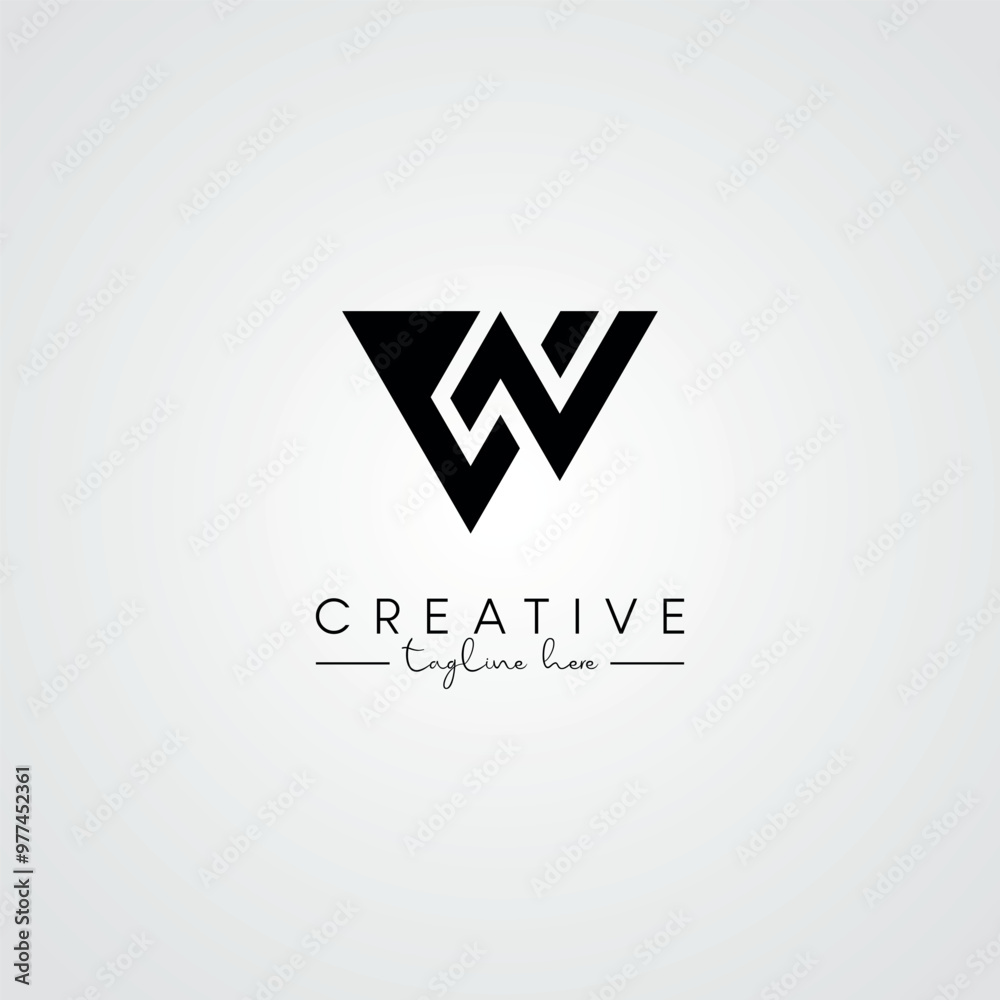 Abstract Minimal Artistic Letter VN NV Logo Design. Initial Based Letter Logo Symbol. Abstract Minimal Artistic Letter VN NV Logo Design. Initial Based Letter Logo Symbol.