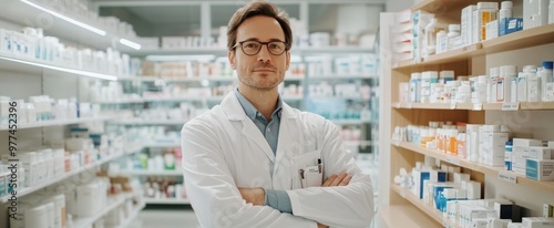 The Pharmacist in Pharmacy Aisle