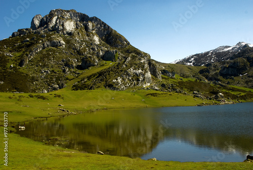 Landscape in Lagos de Covadonga, Asturias, Spain