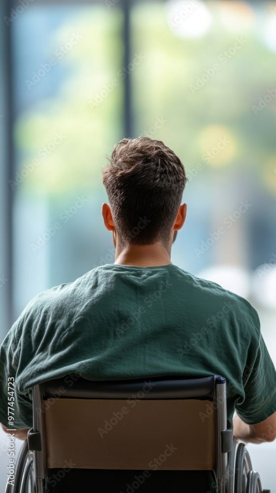 A person in a wheelchair gazes thoughtfully outdoors, symbolizing resilience and hope in challenging circumstances. A person in a wheelchair gazes thoughtfully outdoors, symbolizing resilience and hope in challenging circumstances.