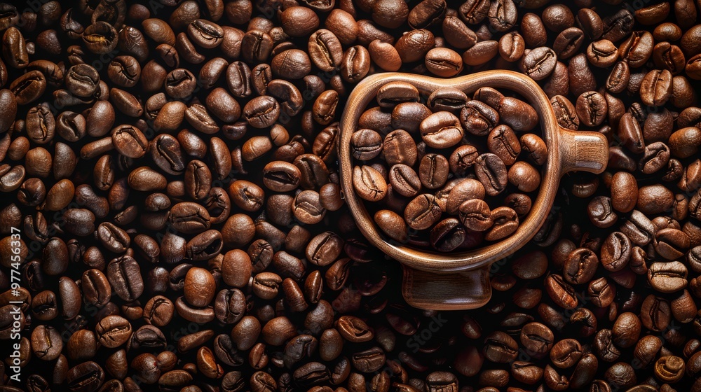 Minimalist background design for International Coffee Day with a vintage cup and retro banner illustration. Minimalist background design for International Coffee Day with a vintage cup and retro banner illustration.