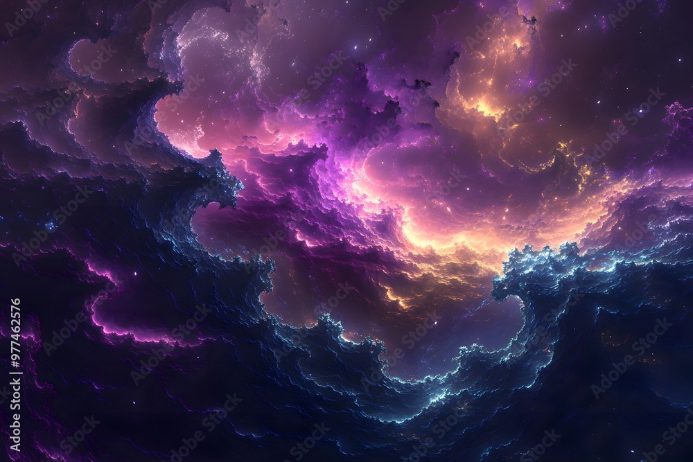 beautiful nebula with a lot of glowing stars in galaxy in the space beautiful nebula with a lot of glowing stars in galaxy in the space
