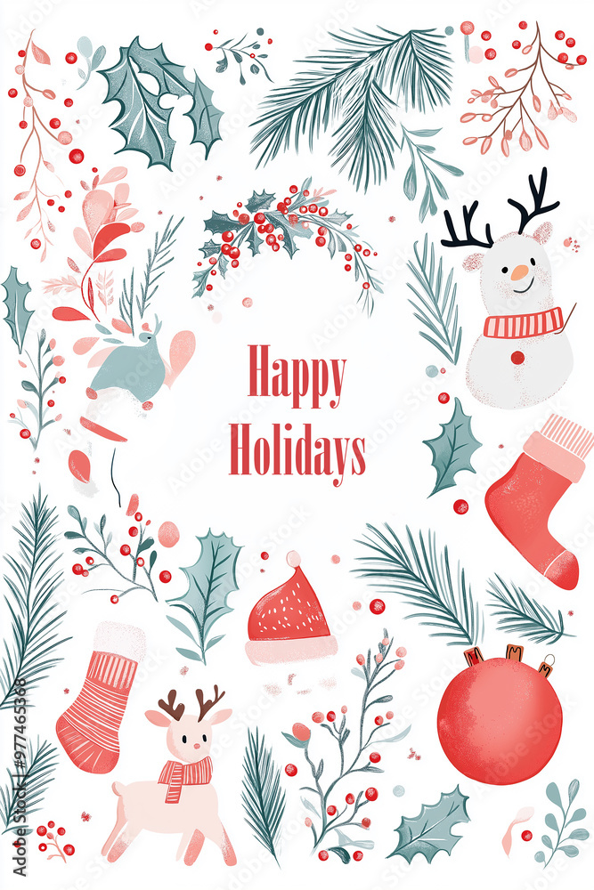 Happy Holidays card design Happy Holidays card design