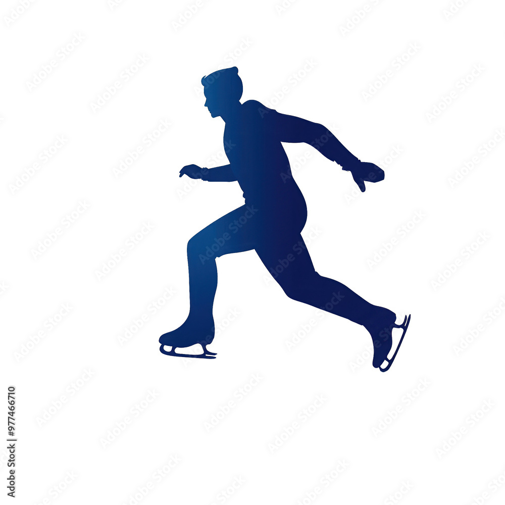 Silhouette of a speed skater in motion, showcasing athleticism and grace on the ice, perfect for sports and fitness themes. transparent background Silhouette of a speed skater in motion, showcasing athleticism and grace on the ice, perfect for sports and fitness themes. transparent background