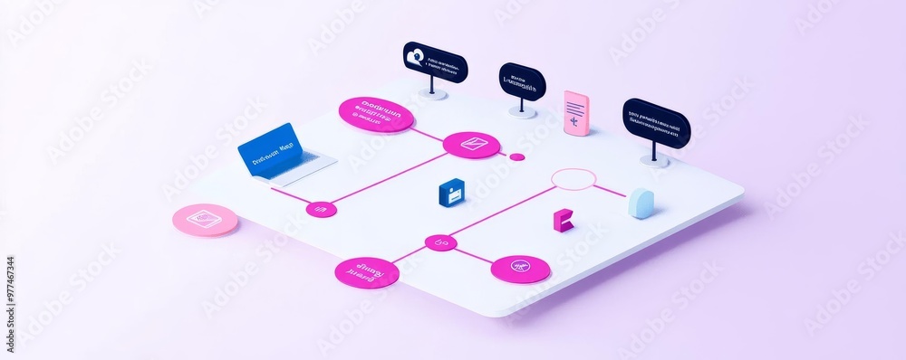 User journey mapping tool UX, pastel colors, drag-and-drop elements, dynamic path creation, real-time updates User journey mapping tool UX, pastel colors, drag-and-drop elements, dynamic path creation, real-time updates