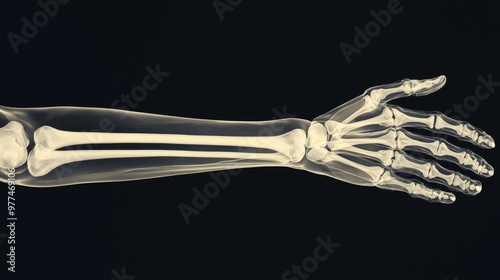 Illustration of female elbows and forearms in full color.