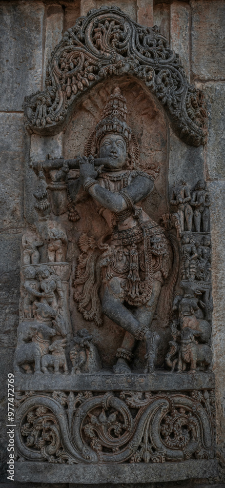 Intricate carvings and sculptures of the Hoysala temples in Belur, India. Intricate carvings and sculptures of the Hoysala temples in Belur, India.