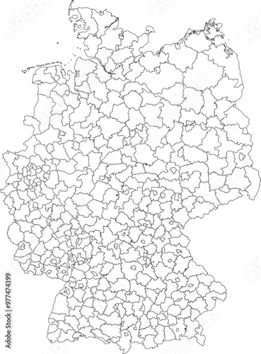 GERMANY MAP WITH DIVISIONS STATES DEPARTMENTS	
