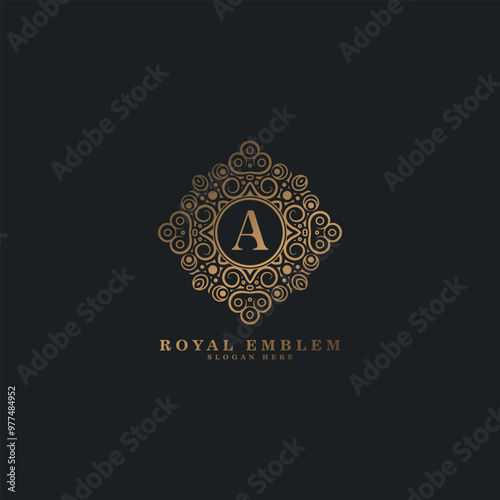 Luxury Decorative letter A logo