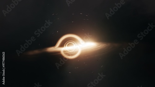 A black hole, a gravitational singularity in space. Space illustration
