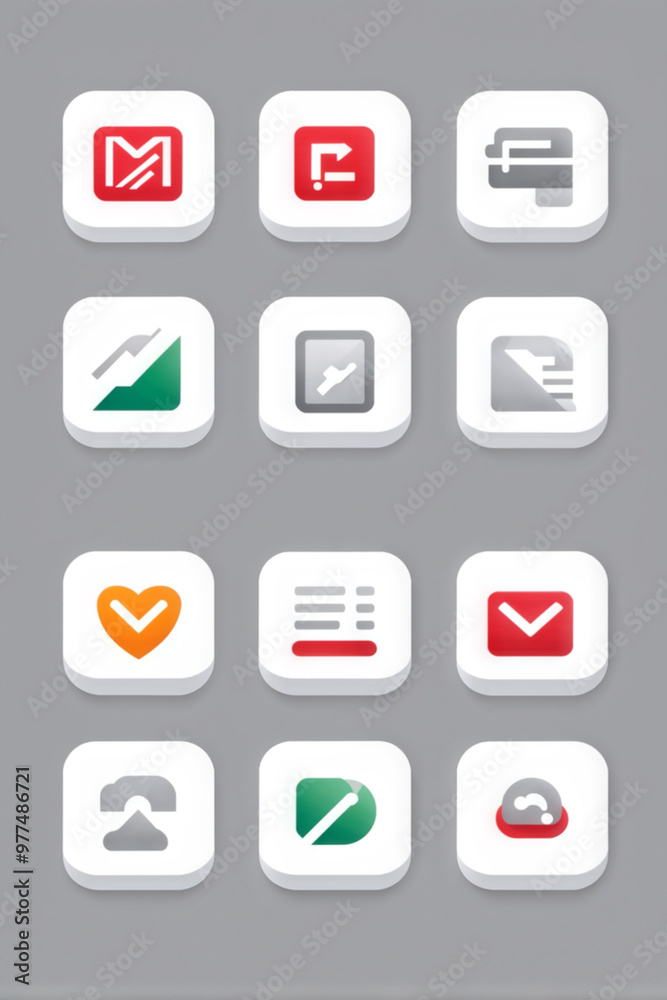 Flat Vector Icons for Interactive Software Flat Vector Icons for Interactive Software