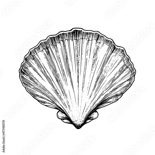 seashell isolated on white