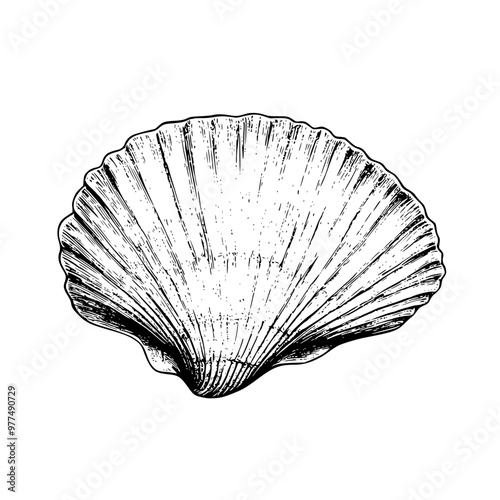 seashell isolated on white