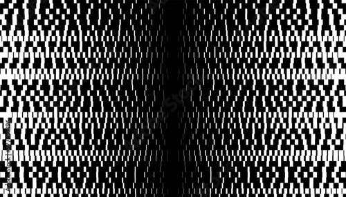Black and white abstract transition pattern. Illusion effect to disappear. Vector Format Illustration 