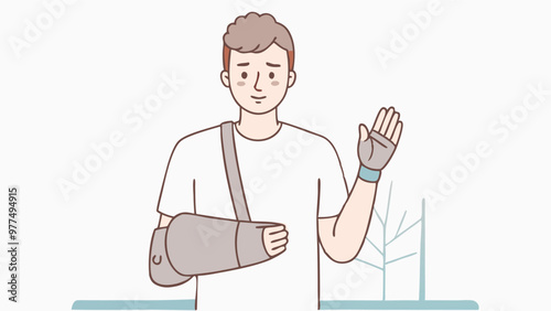 Accident insurance of a male patient sustained an arm injury and his arm was in a cast