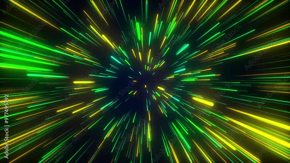 Abstract tunnel of a multicolor spectrum Neon line background. Bright rays of neon light and colorful glowing lines moving speed through the dark. Abstract tunnel of a multicolor spectrum Neon line background. Bright rays of neon light and colorful glowing lines moving speed through the dark.