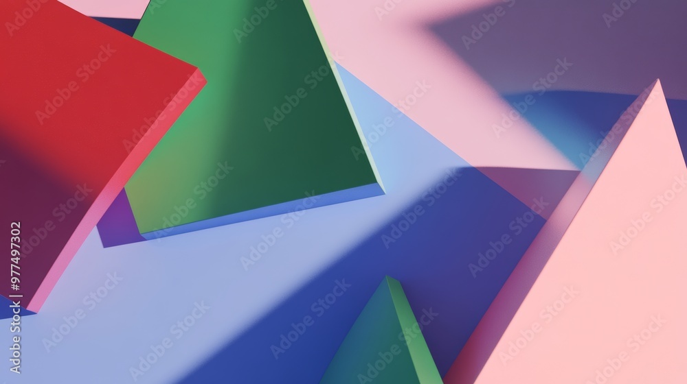 3D rendering showing aqua and pink glass shapes forming a luxury background. 3D rendering showing aqua and pink glass shapes forming a luxury background.