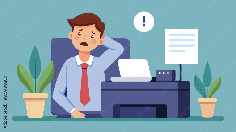 Office worker showing frustration and anger due to self-made mistakes and workplace errors Office worker showing frustration and anger due to self-made mistakes and workplace errors