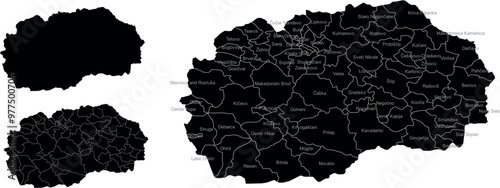 MACEDONIA MAP with its administrative divisions and regions	
