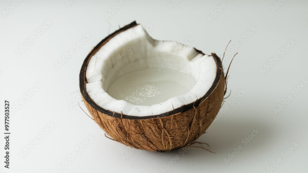 coconut on a white background