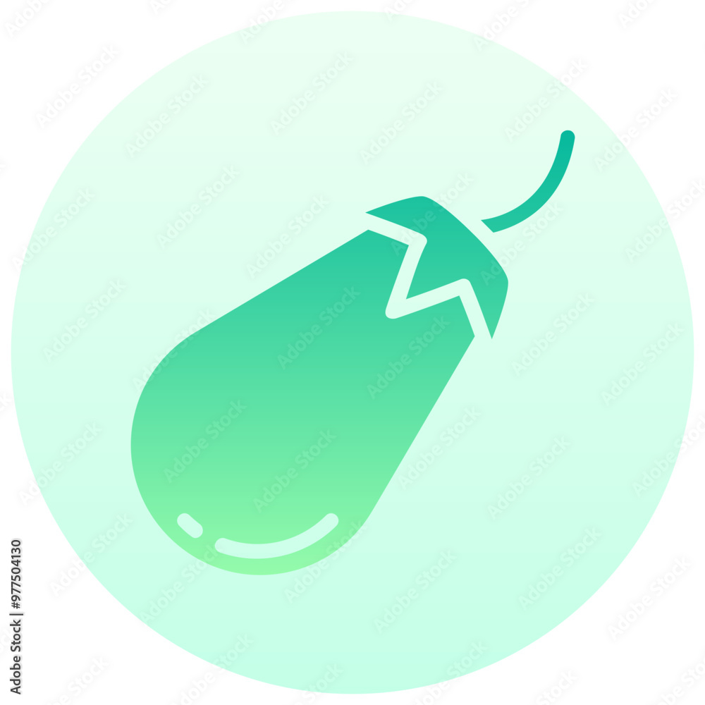 eggplant round gradient vector icon eggplant round gradient vector icon