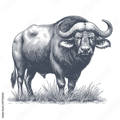 buffalo vector illustration