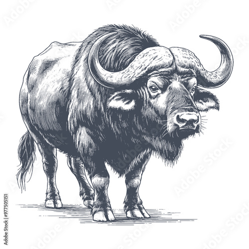 buffalo vector illustration