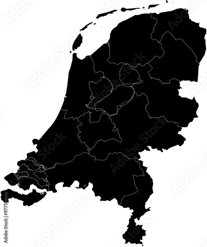 NETHERLANDS MAP with its administrative divisions and regions	
