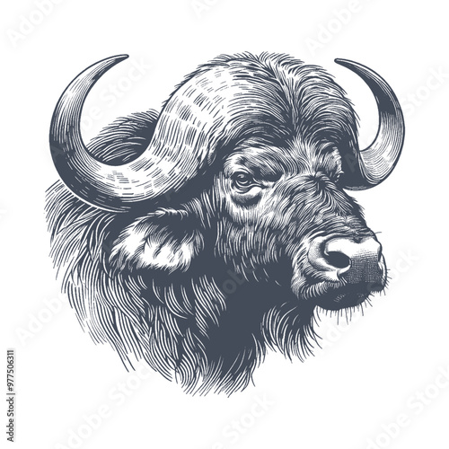 buffalo vector illustration