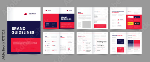 brand guideline layout template brand manual design