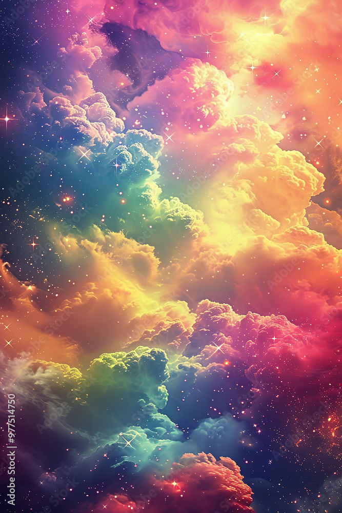A colorful clouds are reflected in the sky A colorful clouds are reflected in the sky