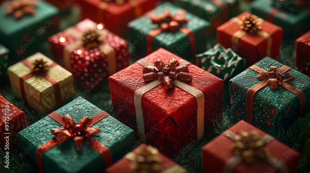 Gift boxes with festive bows, ideal for holiday, celebration, and gift-giving-themed visuals. Gift boxes with festive bows, ideal for holiday, celebration, and gift-giving-themed visuals.
